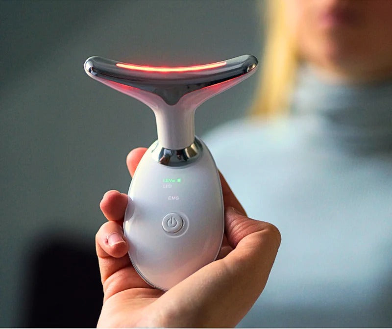 LumiSkin™ - Masajeador Facial Anti Papada con Luz LED! 🌟