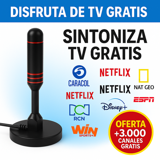Antena Digital 4K TDT 2025 + CANALES GRATIS.