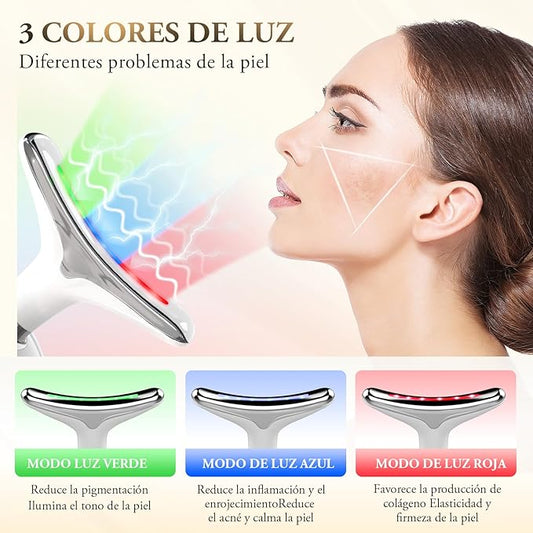 LumiSkin™ - Masajeador Facial Anti Papada con Luz LED! 🌟